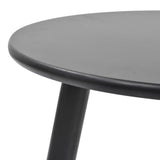 NNEVL Side Table Set 2 Pieces Solid Pinewood Black