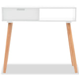 NNEVL Console Table Solid Pinewood 80x30x72 cm White