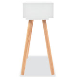NNEVL Console Table Solid Pinewood 80x30x72 cm White
