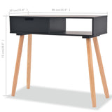NNEVL Console Table Solid Pinewood 80x30x72 cm Black