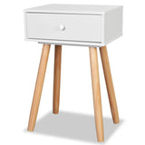 NNEVL Bedside Tables 2 pcs Solid Pinewood 40x30x61 cm White