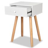 NNEVL Bedside Tables 2 pcs Solid Pinewood 40x30x61 cm White