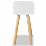 NNEVL Bedside Tables 2 pcs Solid Pinewood 40x30x61 cm White