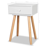 NNEVL Bedside Tables 2 pcs Solid Pinewood 40x30x61 cm White