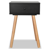 NNEVL Bedside Tables 2 pcs Solid Pinewood 40x30x61 cm Black