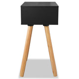 NNEVL Bedside Tables 2 pcs Solid Pinewood 40x30x61 cm Black