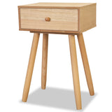 NNEVL Bedside Tables 2 pcs Solid Pinewood 40x30x61 cm Brown