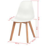 NNEVL Dining Chairs 6 pcs White Plastic