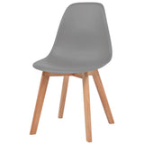 NNEVL Dining Chairs 4 pcs Grey Plastic
