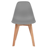 NNEVL Dining Chairs 6 pcs Grey Plastic