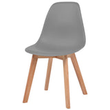 NNEVL Dining Chairs 6 pcs Grey Plastic