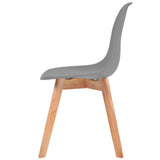 NNEVL Dining Chairs 6 pcs Grey Plastic