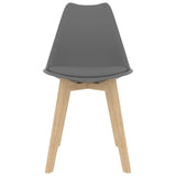 NNEVL Dining Chairs 4 pcs Grey Faux Leather