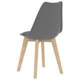 NNEVL Dining Chairs 4 pcs Grey Faux Leather