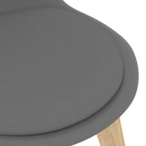 NNEVL Dining Chairs 4 pcs Grey Faux Leather