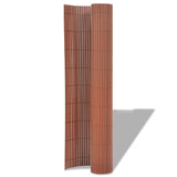 NNEVL Double-Sided Garden Fence PVC 90x300 cm Brown