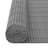 NNEVL Double-Sided Garden Fence PVC 90x300 cm Grey