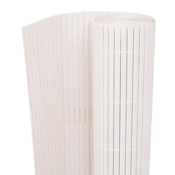 NNEVL Double-Sided Garden Fence 90x500 cm White