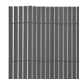 NNEVL Double-Sided Garden Fence PVC 90x500 cm Grey