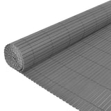 NNEVL Double-Sided Garden Fence PVC 90x500 cm Grey