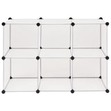 NNEVL Storage Cube Organiser with 6 Compartments White