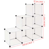 NNEVL Storage Cube Organiser with 6 Compartments White