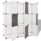 NNEVL Storage Cube Organiser with 9 Compartments Black and White