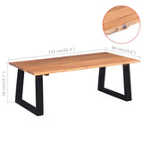 NNEVL Coffee Table Solid Acacia Wood 110x60x40 cm