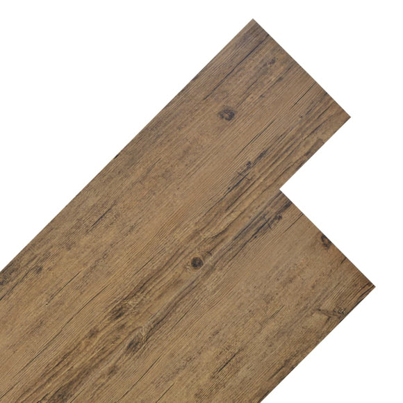 NNEVL PVC Flooring Planks 5.26 m² 2 mm Walnut Brown