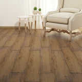 NNEVL PVC Flooring Planks 5.26 m² 2 mm Walnut Brown