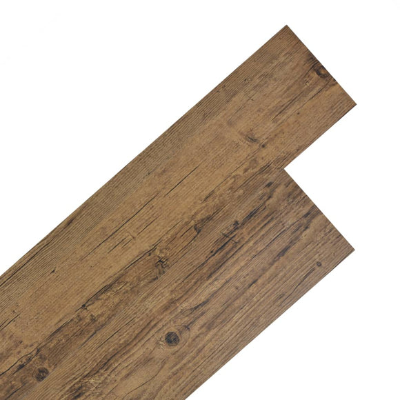NNEVL Self-adhesive PVC Flooring Planks 5.02 m²  2 mm Walnut Brown