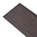 NNEVL Self-adhesive PVC Flooring Planks 5.02 m² 2 mm Dark Brown