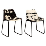 NNEVL Dining Chairs 2 pcs Genuine Goat Leather