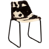 NNEVL Dining Chairs 2 pcs Genuine Goat Leather