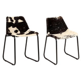 NNEVL Dining Chairs 2 pcs Genuine Goat Leather