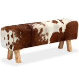 NNEVL Bench Genuine Goat Leather 120x30x45 cm