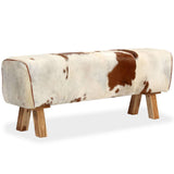 NNEVL Bench Genuine Goat Leather 120x30x45 cm