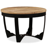 NNEVL Side Table Solid Rough Mango Wood 60x40 cm