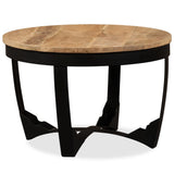 NNEVL Side Table Solid Rough Mango Wood 60x40 cm