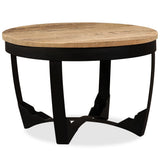 NNEVL Side Table Solid Rough Mango Wood 60x40 cm