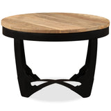 NNEVL Side Table Solid Rough Mango Wood 60x40 cm