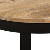 NNEVL Side Table Solid Rough Mango Wood 60x40 cm