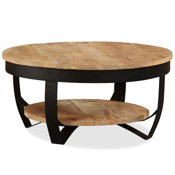 NNEVL Coffee Table 65 cm Solid Rough Mango Wood
