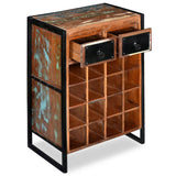 NNEVL Wine Rack for 16 Bottles Solid Reclaimed Wood