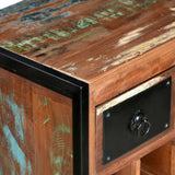 NNEVL Wine Rack for 16 Bottles Solid Reclaimed Wood