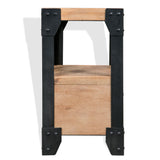 NNEVL Nightstand Solid Acacia Wood Steel 40x30x54 cm