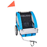 NNEVL Kids' Bicycle Trailer Grey and Blue 30 kg