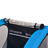 NNEVL Kids' Bicycle Trailer Grey and Blue 30 kg