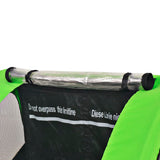 NNEVL Kids' Bicycle Trailer Grey and Green 30 kg
