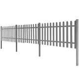 NNEVL Picket Fence with Posts 3 pcs WPC 600x60 cm